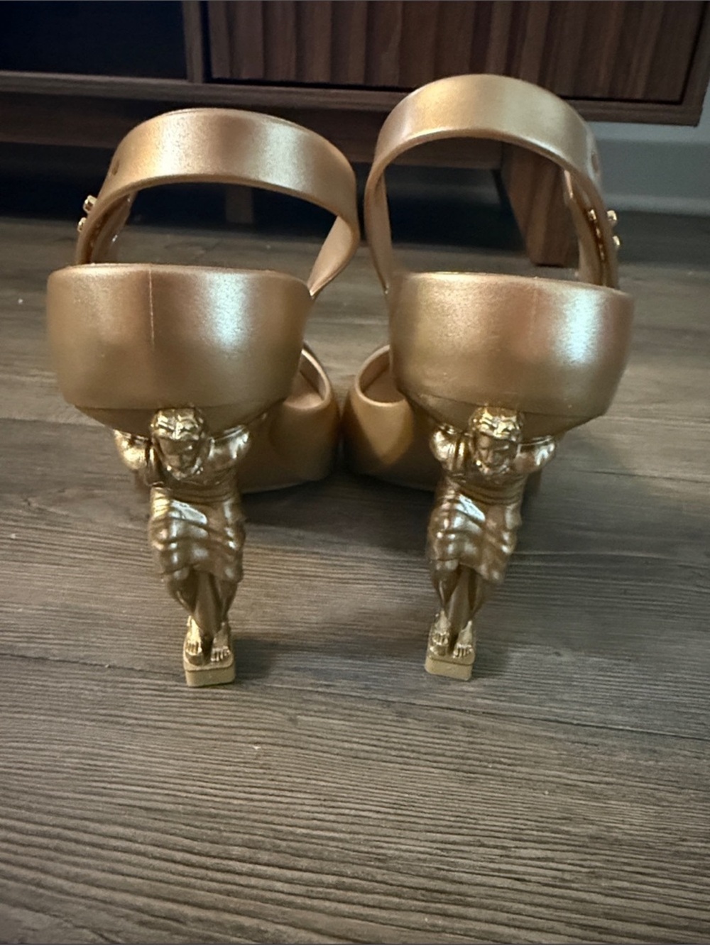 Melissa + Sebastian ErraZuriz Gold Digger Archival RARE lady dragon heels